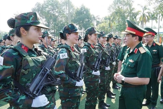 Tổng cục Chính trị thăm, kiểm tra các lực lượng tham gia diễu binh, diễu hành