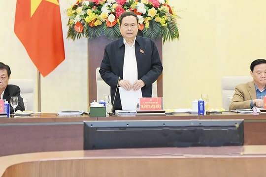 Chủ tịch Quốc hội Trần Thanh Mẫn chủ trì phiên họp của Ban Thường vụ Đảng ủy Quốc hội