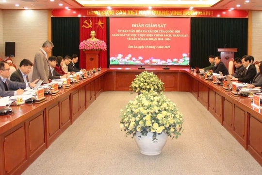 Ủy ban Văn hóa và Xã hội giám sát việc thực hiện pháp luật về dân số tại Sơn La