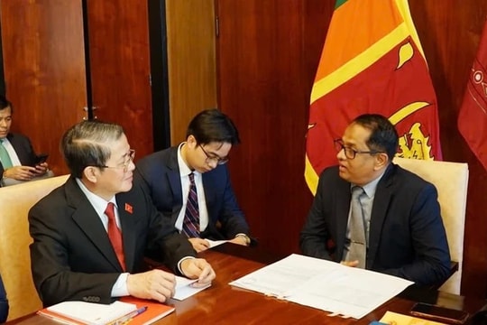 Phó Chủ tịch Quốc hội Nguyễn Đức Hải hội kiến Chủ tịch Quốc hội Sri Lanka Jagath Wickramaratne