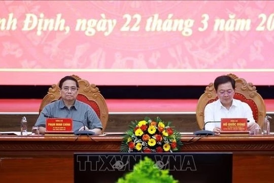 Thủ tướng Phạm Minh Chính làm việc với Ban Thường vụ Tỉnh ủy Bình Định
