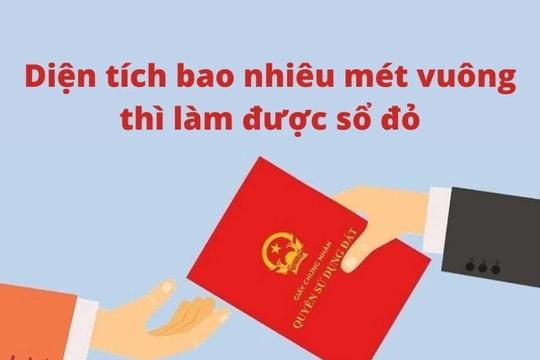 Diện tích tối thiểu để được cấp giấy chứng nhận là bao nhiêu?