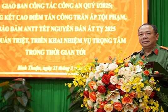 Công an Bình Thuận triển khai toàn diện các mặt công tác trong quý I.2025