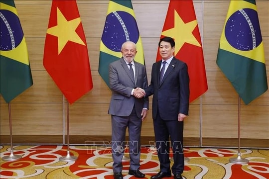 Chủ tịch nước Lương Cường chủ trì chiêu đãi cấp Nhà nước Tổng thống Brazil