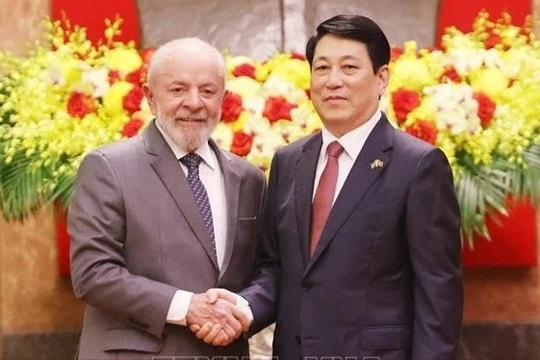 Chủ tịch nước Lương Cường hội đàm với Tổng thống Brazil