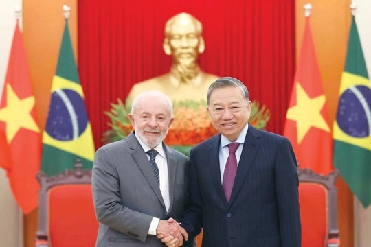 Tổng Bí thư Tô Lâm tiếp Tổng thống Brazil Luiz Inácio Lula da Silva