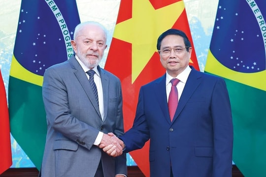 Thủ tướng Chính phủ Phạm Minh Chính hội kiến với Tổng thống Brazil Luiz Inácio Lula da Silva