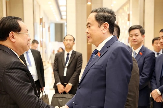 Chủ tịch Quốc hội Trần Thanh Mẫn tiếp Chủ nhiệm Ủy ban Đối ngoại Quốc hội Lào Sanya Praseuth