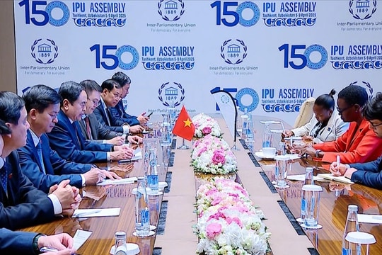 Chủ tịch Quốc hội Trần Thanh Mẫn gặp Chủ tịch IPU và Tổng Thư ký IPU