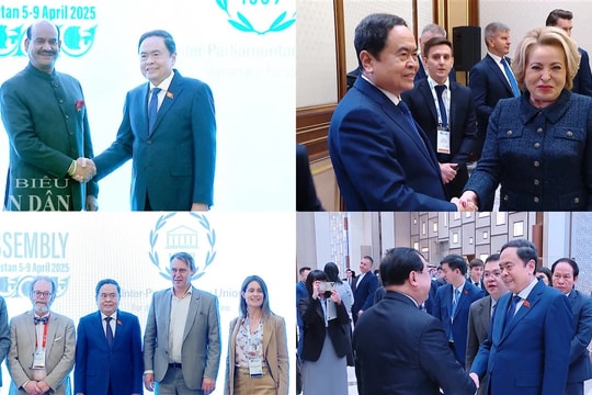 Chủ tịch Quốc hội Trần Thanh Mẫn tiếp xúc song phương bên lề Đại hội đồng IPU-150