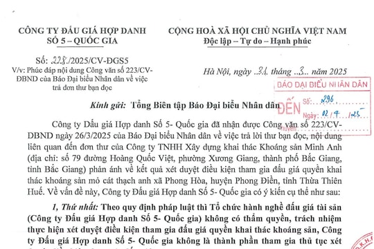 Tạm dừng tổ chức đấu giá quyền khai thác mỏ cát thạch anh xã Phong Hòa tại tỉnh Thừa Thiên Huế