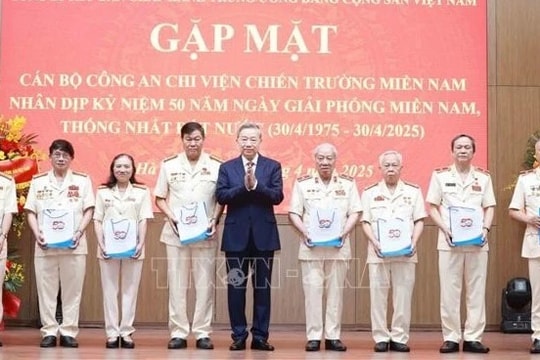 Tổng Bí thư Tô Lâm gặp mặt cán bộ Công an chi viện chiến trường miền Nam