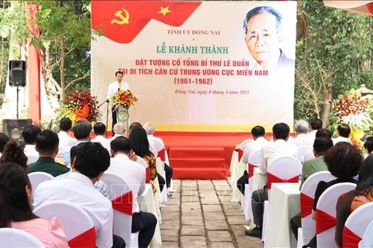 Khánh thành đặt tượng cố Tổng Bí thư Lê Duẩn tại di tích Trung ương Cục miền Nam