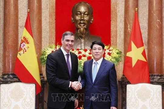 Chủ tịch nước Lương Cường tiếp Thủ tướng Tây Ban Nha Pedro Sánchez