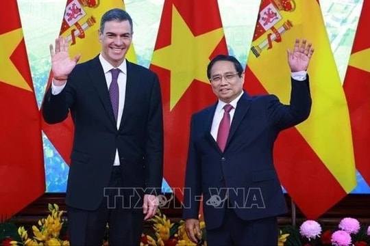 Tuyên bố chung về kết quả chuyến thăm chính thức Việt Nam của Thủ tướng Tây Ban Nha Pedro Sánchez