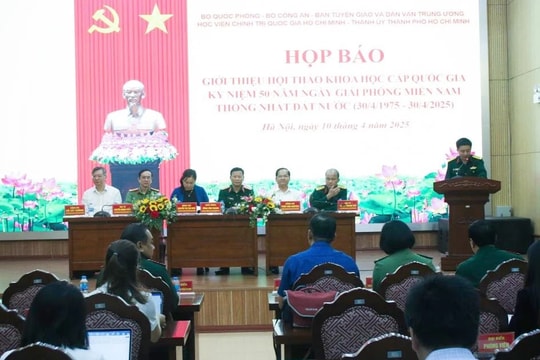 Bộ Quốc phòng họp báo giới thiệu Hội thảo khoa học cấp quốc gia kỷ niệm 50 năm ngày giải phóng miền Nam