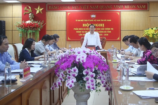 Bắc Giang: Cho ý kiến phản biện đối với dự thảo Báo cáo chính trị trình Đại hội Đảng bộ tỉnh lần thứ XX