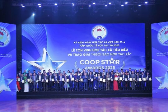 Vinh danh 100 hợp tác xã tiêu biểu và trao giải Ngôi sao hợp tác xã 2025