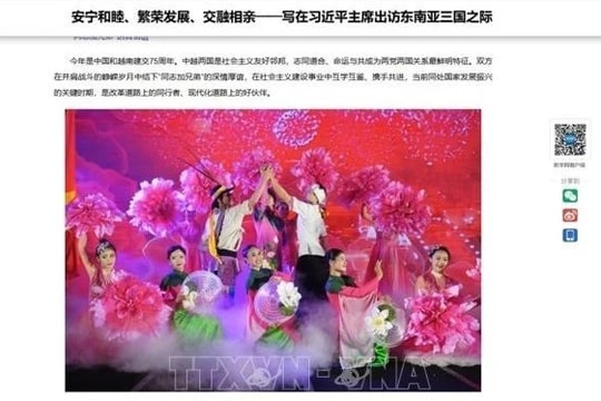 Tiếp tục củng cố tình hữu nghị truyền thống 'vừa là đồng chí, vừa là anh em' Việt - Trung