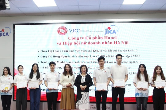 Hanel tài trợ học bổng cho sinh viên Viện Phát triển nguồn nhân lực Việt Nam - Nhật Bản (VJCC)