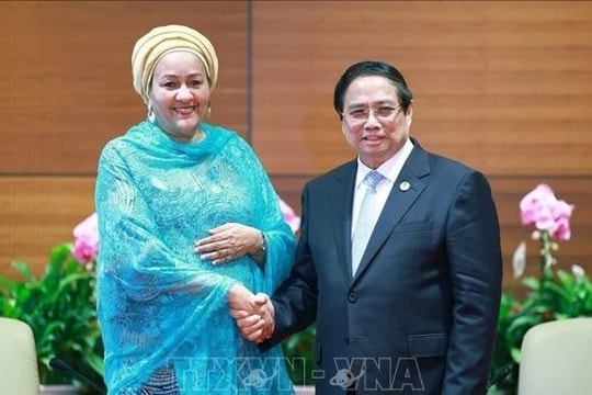 Thủ tướng Phạm Minh Chính tiếp Phó Tổng Thư ký Liên Hợp Quốc Amina Mohammed