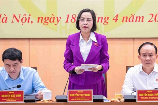 Phó Chủ tịch Quốc hội Nguyễn Thị Thanh chủ trì làm việc với UBND thành phố Hà Nội về phát triển, sử dụng nguồn nhân lực