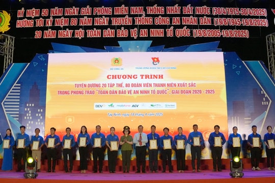 Tuyên dương 100 gương điển hình trong phong trào “Toàn dân bảo vệ an ninh Tổ quốc”