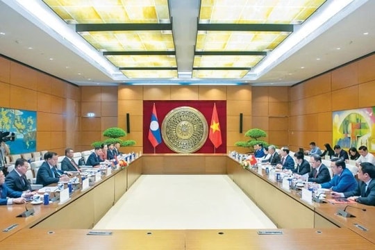 Phó Chủ tịch Quốc hội, Thượng tướng Trần Quang Phương hội đàm với Phó Chủ tịch Quốc hội Lào Suvon Luongbunmi