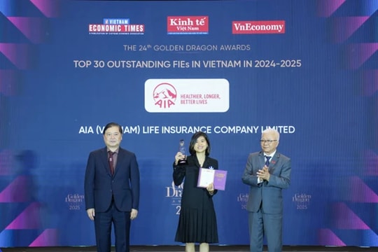 AIA Việt Nam được vinh danh tại giải thường Rồng Vàng 2025