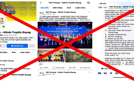 Cảnh giác trước chiêu trò mạo danh T&T Group trên mạng xã hội để lừa đảo, chiếm đoạt tài sản