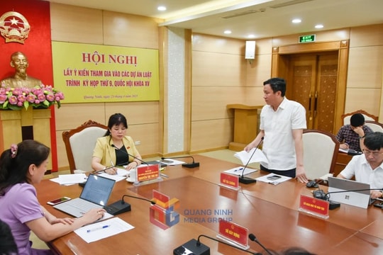 Đoàn ĐBQH tỉnh Quảng Ninh lấy ý kiến tham gia vào các dự án luật trình Kỳ họp thứ Chín