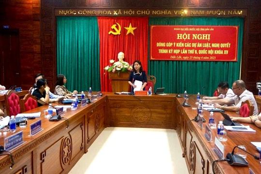 Đoàn ĐBQH tỉnh Đắk Lắk lấy ý kiến góp ý 6 dự thảo luật 