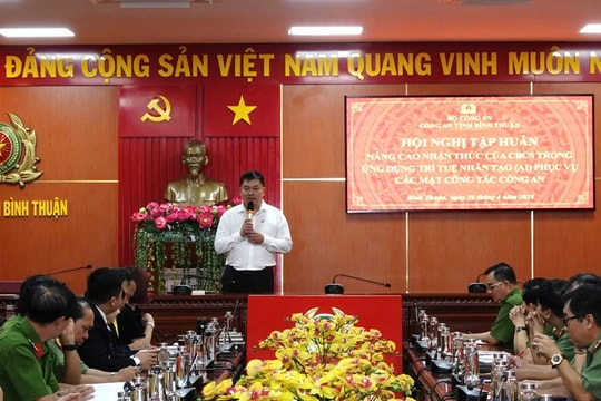 Công an Bình Thuận tập huấn ứng dụng AI trong công tác quản lý