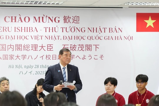 Thủ tướng Nhật Bản Ishiba Shigeru thăm Trường Đại học Việt Nhật
