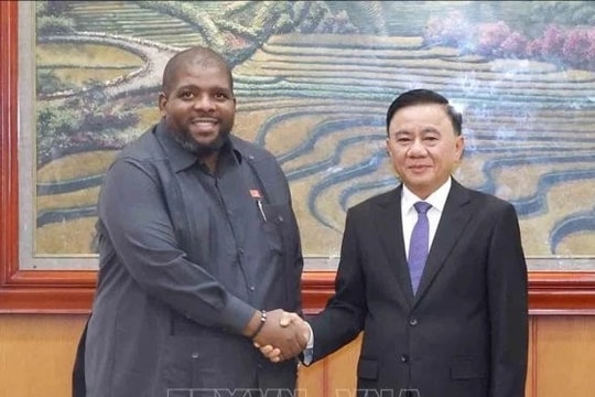 Thường trực Ban Bí thư Trần Cẩm Tú hội đàm với Tổng Thư ký Đảng Mặt trận giải phóng Mozambique