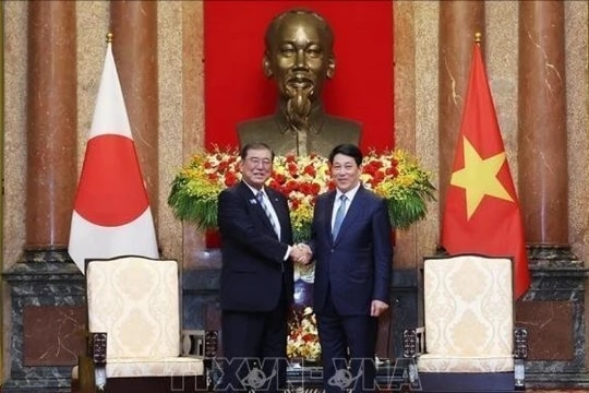 Chủ tịch nước Lương Cường hội kiến Thủ tướng Nhật Bản Ishiba Shigeru