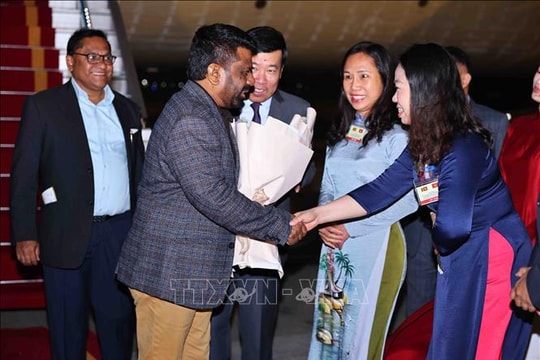 Tổng thống Sri Lanka Anura Kumara Dissanayaka bắt đầu thăm cấp Nhà nước đến Việt Nam