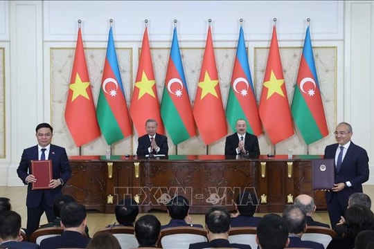 Tổng Bí thư Tô Lâm chứng kiến Lễ trao các văn kiện hợp tác Việt Nam - Azerbaijan