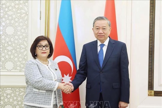 Tổng Bí thư Tô Lâm hội kiến Chủ tịch Quốc hội Azerbaijan