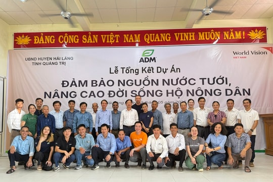 ADM và World Vision International tại Việt Nam triển khai thành công sáng kiến thủy lợi tại huyện Hải Lăng
