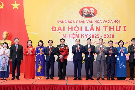 Bí thư Đảng ủy Quốc hội, Chủ tịch Quốc hội Trần Thanh Mẫn dự Đại hội Đảng bộ Ủy ban Văn hóa và Xã hội