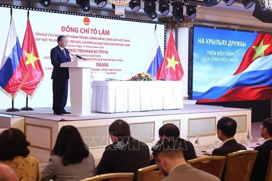 Tổng Bí thư Tô Lâm gặp mặt tri ân với các nhân sĩ, trí thức, chuyên gia Nga từng giúp đỡ Việt Nam