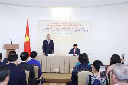 Tổng Bí thư Tô Lâm: Xây dựng cộng đồng người Việt Nam tại Belarus đoàn kết, phát triển