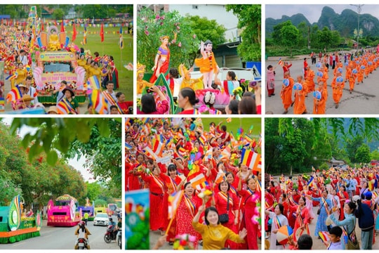 Ấn tượng lễ Phật đản Vesak 2025 tại huyện miền núi Minh Hóa, Quảng Bình