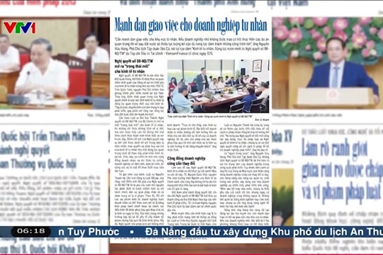 Điểm báo VTV1: Mạnh dạn giao việc cho doanh nghiệp tư nhân