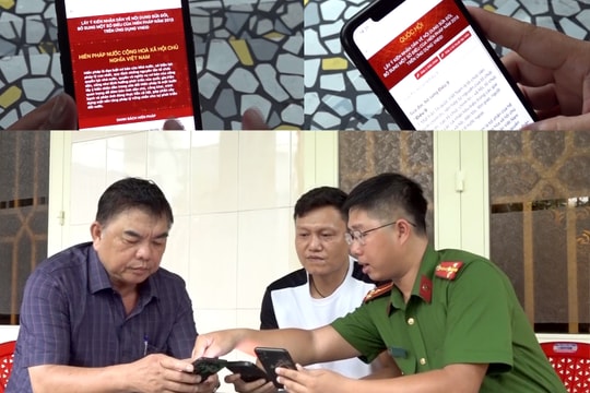 Công an TP. Hồ Chí Minh đến tận nhà hướng dẫn đóng góp ý kiến sửa đổi Hiến pháp qua VneID