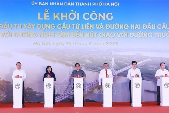 Thủ tướng Phạm Minh Chính phát lệnh khởi công xây dựng cầu Tứ Liên, Hà Nội