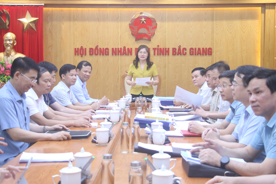 Đảng ủy HĐND tỉnh Bắc Giang thẩm định kết hợp thẩm tra một số dự thảo nghị quyết