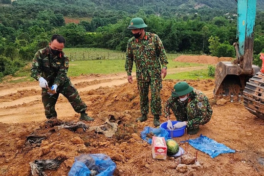 Quảng Trị: Phát hiện hài cốt liệt sĩ trong khi thi công trụ điện gió