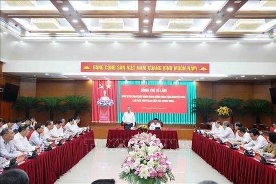 Tổng Bí thư Tô Lâm làm việc với Ủy ban Kiểm tra Trung ương